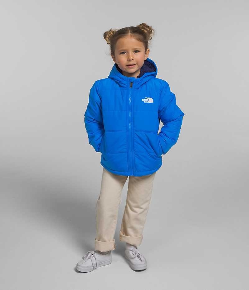 Blue Girls\'\' The North Face Reversible Mt Chimbo Full-Zip Hooded Fleece Jacket | DUBLIN JFTB