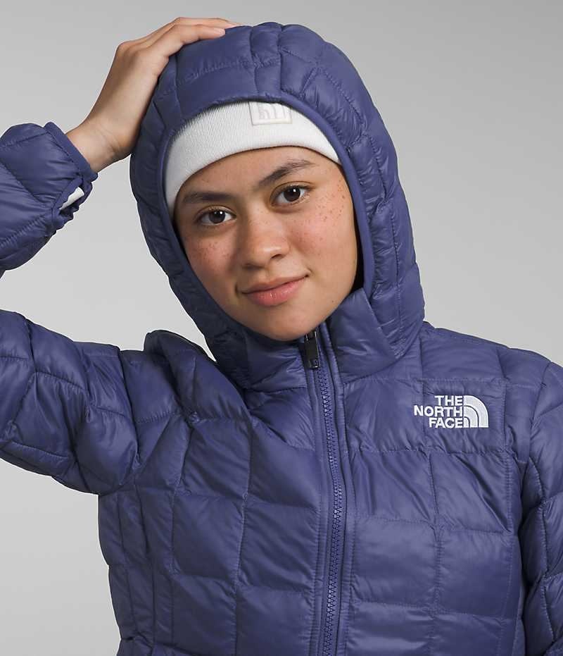 Blue Girls'' The North Face ThermoBall™ Hooded Puffer Jacket | DUBLIN PRYE