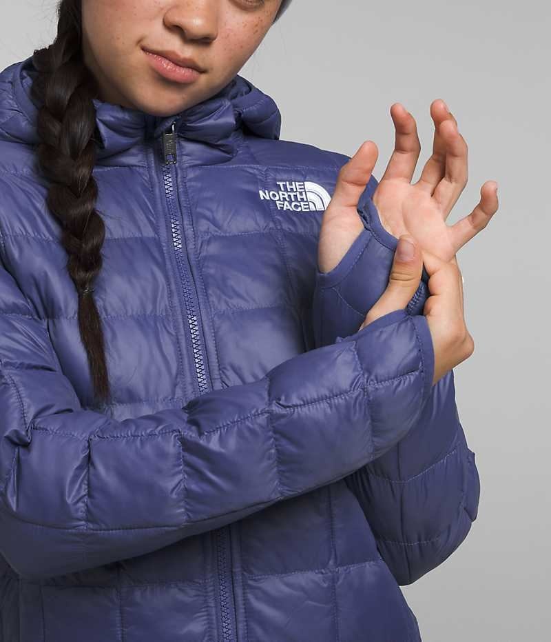 Blue Girls'' The North Face ThermoBall™ Hooded Puffer Jacket | DUBLIN PRYE