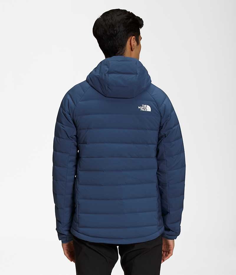 Blue Men's The North Face Belleview Stretch Hoodie Puffer Jacket | DUBLIN AKFM