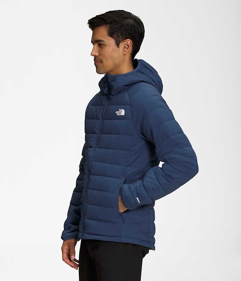 Blue Men's The North Face Belleview Stretch Hoodie Puffer Jacket | DUBLIN AKFM