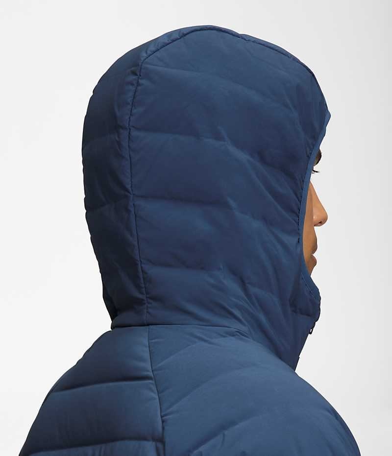 Blue Men's The North Face Belleview Stretch Hoodie Puffer Jacket | DUBLIN AKFM