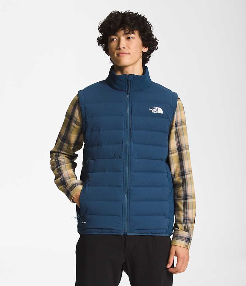 Blue Men\'s The North Face Belleview Stretch Down Vest | DUBLIN LMOC