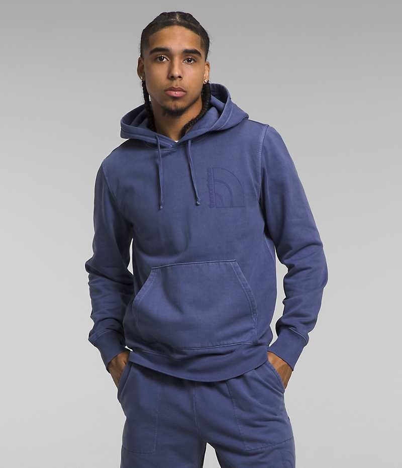 Blue Men\'s The North Face Garment Dye Hoodie | IRELAND IYJZ