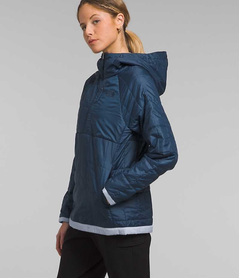 Blue Women's The North Face Circaloft ¼-Zip Pullover Puffer Jacket | DUBLIN SNWJ