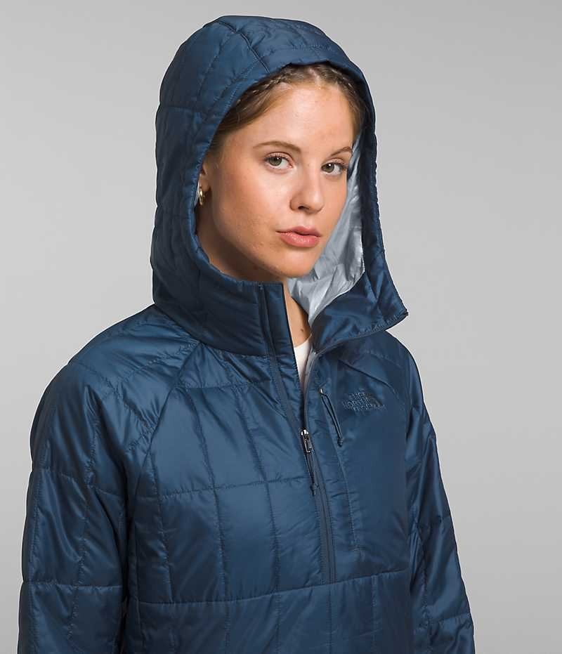 Blue Women's The North Face Circaloft ¼-Zip Pullover Puffer Jacket | DUBLIN SNWJ