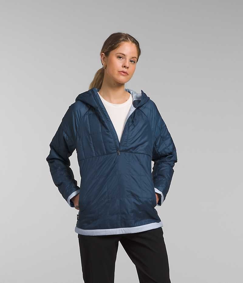 Blue Women\'s The North Face Circaloft ¼-Zip Pullover Puffer Jacket | DUBLIN SNWJ