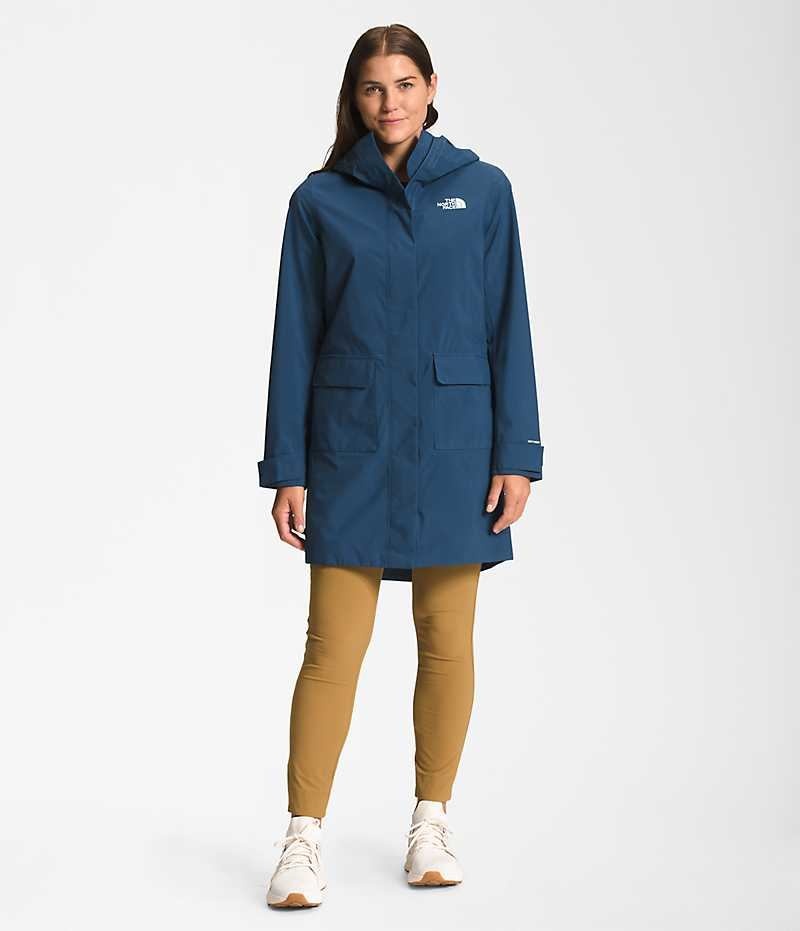 Blue Women\'s The North Face City Breeze Rain II Coat | DUBLIN FMRC