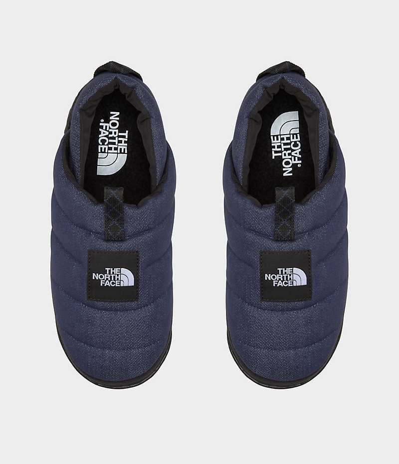 Blue Women's The North Face Nuptse Denim Mules | IRELAND HGBR