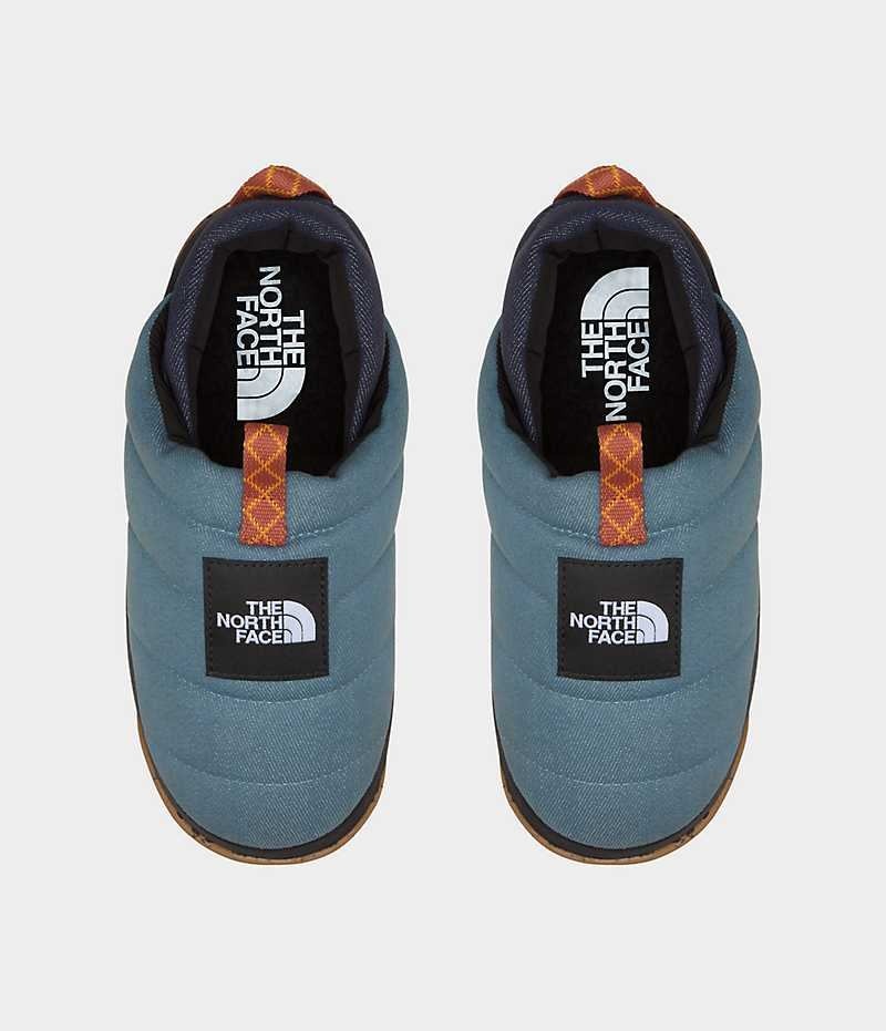 Blue Women's The North Face Nuptse Denim Mules | DUBLIN XIER