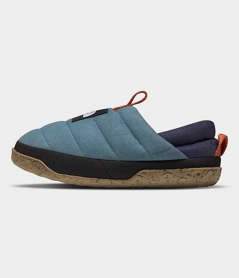 Blue Women\'s The North Face Nuptse Denim Mules | DUBLIN XIER