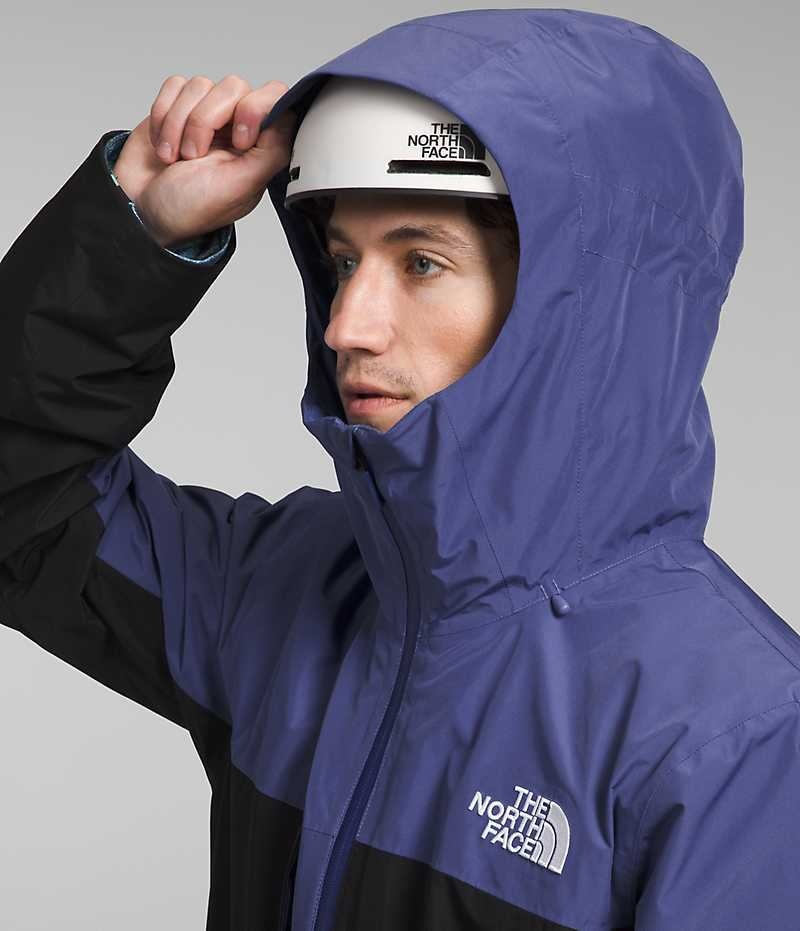 Blue / Black Men's The North Face ThermoBall™ Eco Snow Triclimate® Hooded Jacket | DUBLIN TDSH