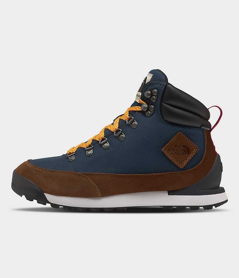 Blue / Brown Men\'s The North Face Back-To-Berkeley IV Textile Waterproof Winter Boots | IRELAND AIHY