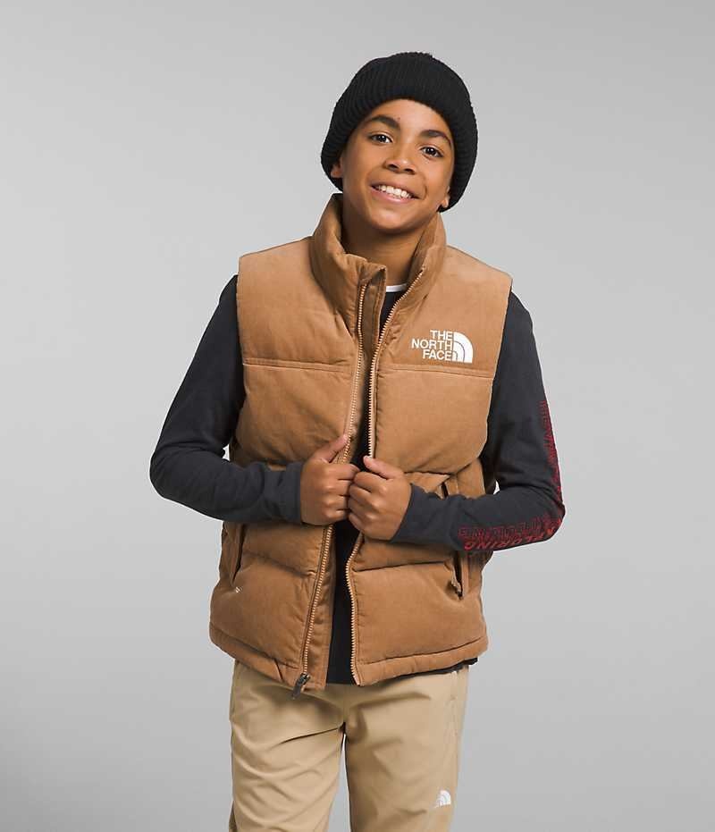 Brown Boys\' The North Face 1996 Retro Nuptse Vest | IRELAND YNBS