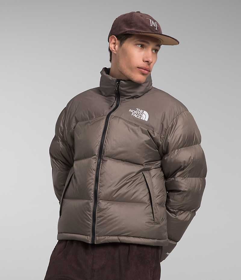 Brown Men\'s The North Face 1996 Retro Nuptse Puffer Jacket | IRELAND LSKD