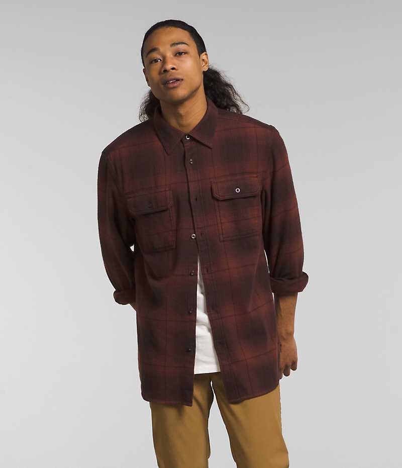 Brown Men\'s The North Face Arroyo Flannel Shirt | IRELAND GNAS