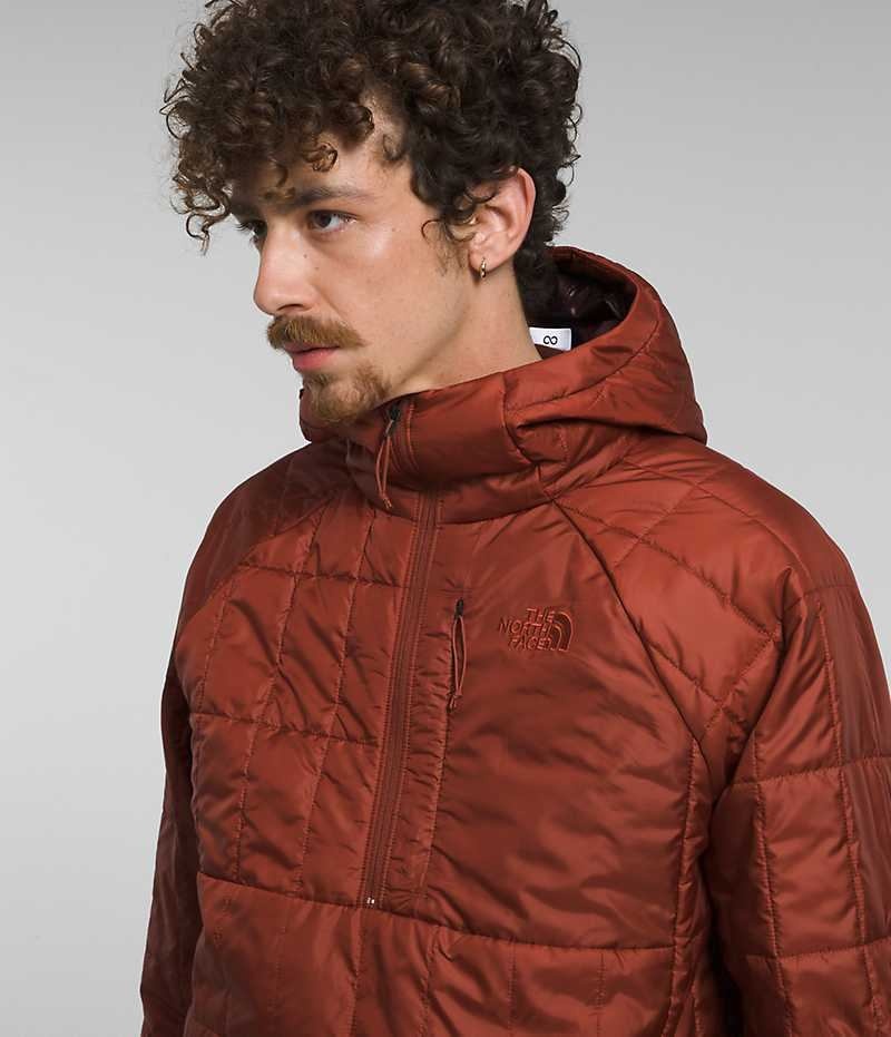 Brown Men's The North Face Circaloft ¼-Zip Pullover Puffer Jacket | DUBLIN ZQNG