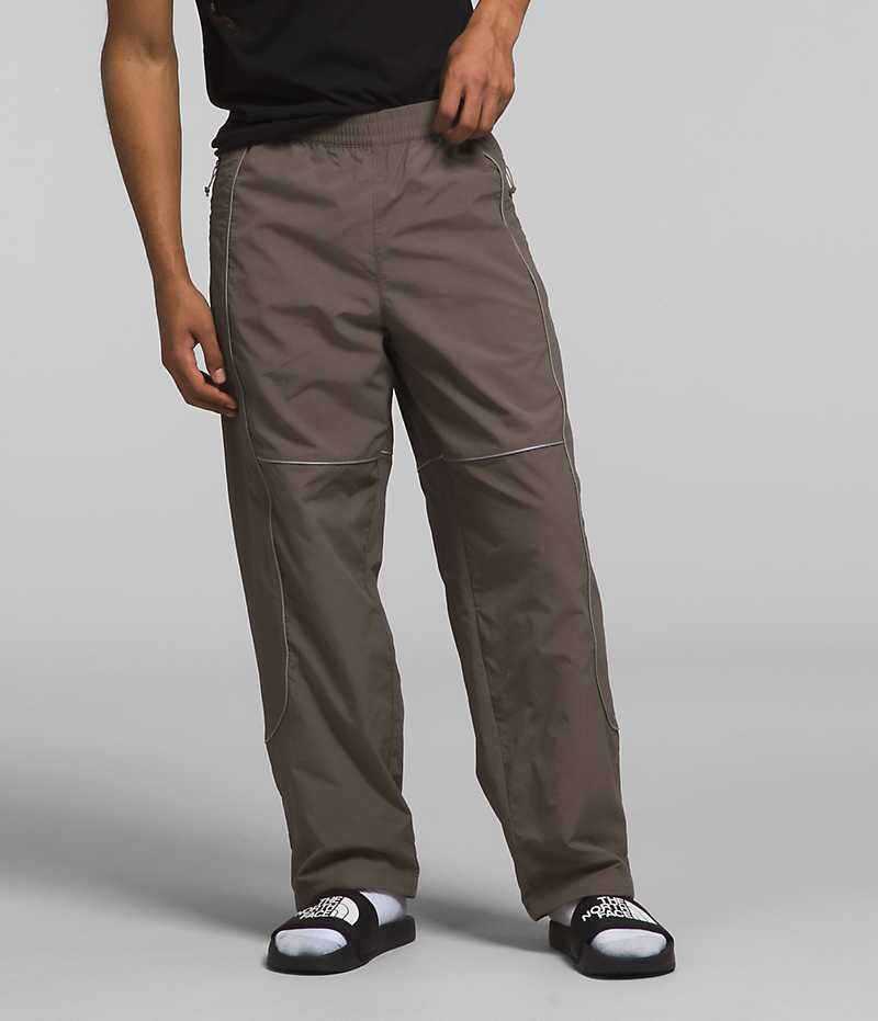 Brown Men\'s The North Face Tek Piping Wind Pants | DUBLIN FBDU