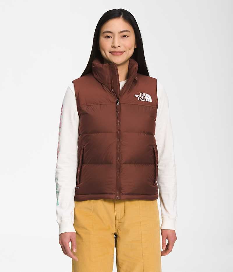 Brown Women\'s The North Face 1996 Retro Nuptse Down Vest | DUBLIN DCKG