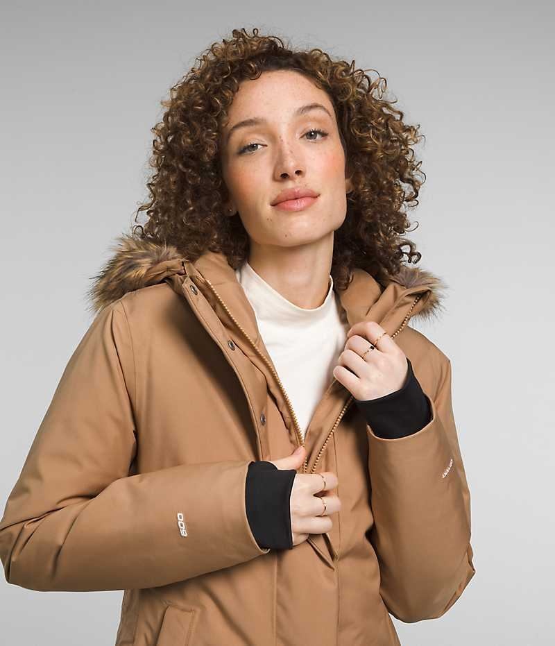 Brown Women's The North Face Arctic Coat | IRELAND HJPR