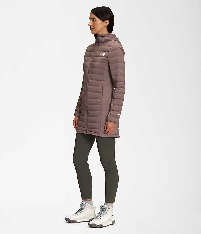 Brown Women's The North Face Belleview Stretch Down Coat | IRELAND ZIOB