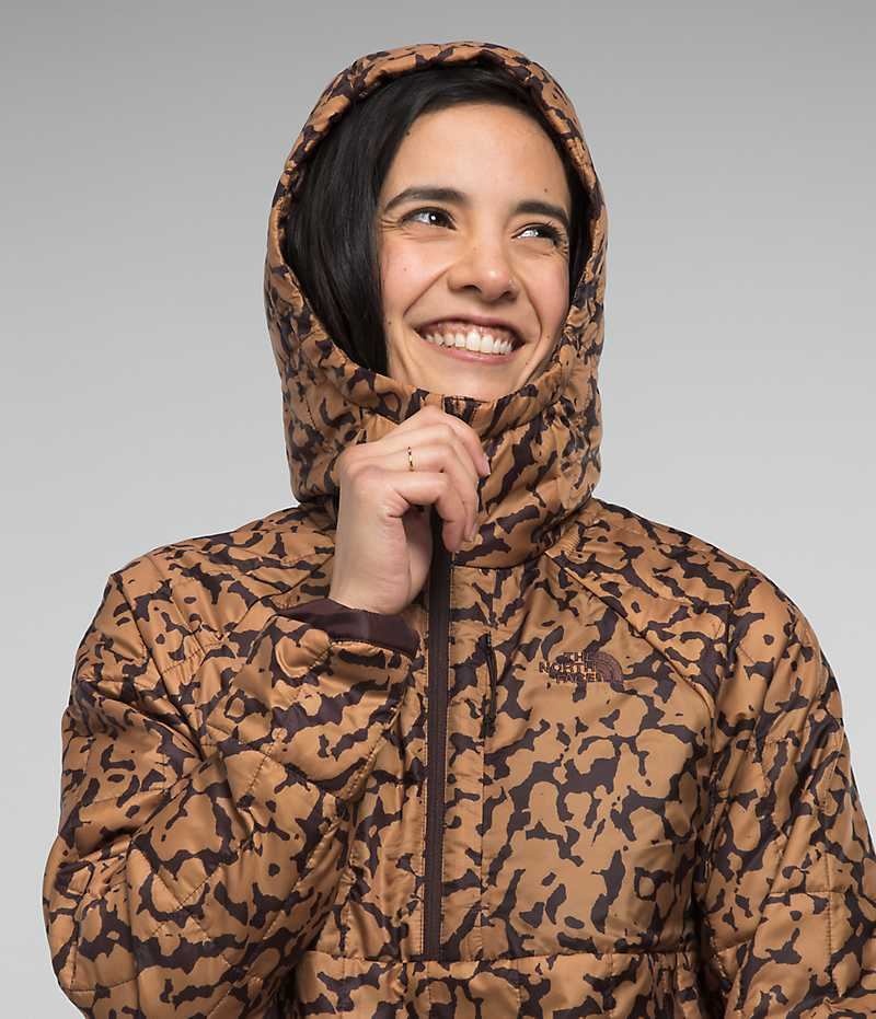 Brown Women's The North Face Circaloft ¼-Zip Pullover Puffer Jacket | IRELAND EYTV