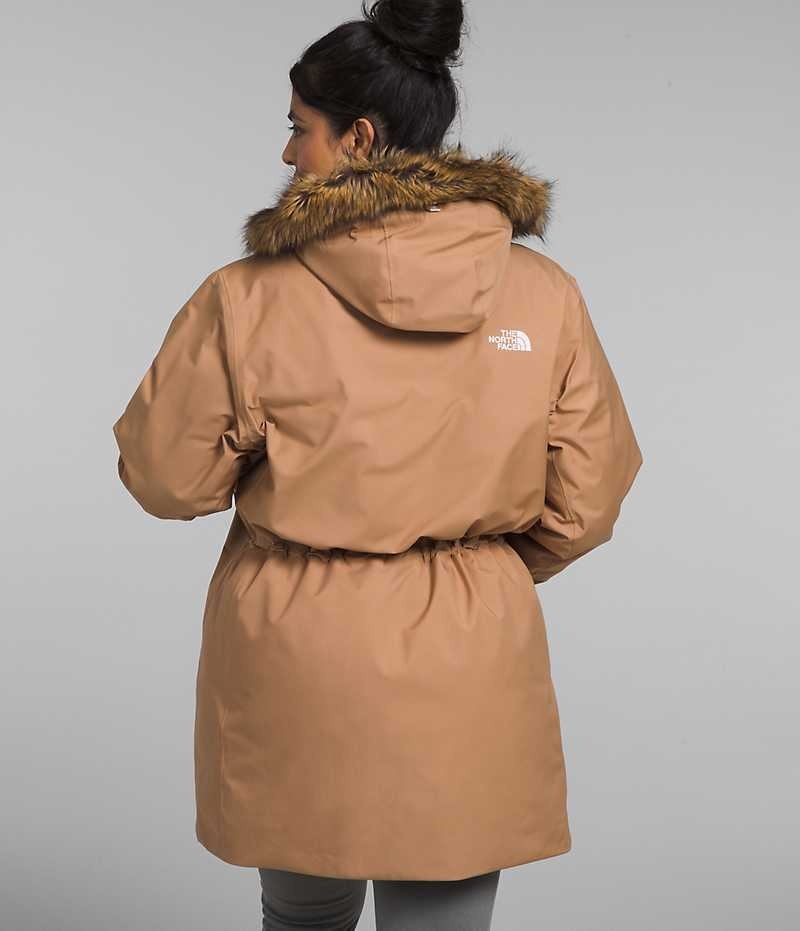 Brown Women's The North Face Plus Arctic Coat | IRELAND BKXE