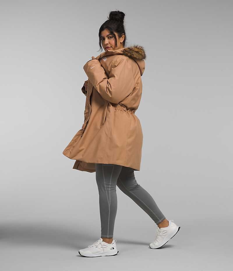 Brown Women's The North Face Plus Arctic Coat | IRELAND BKXE