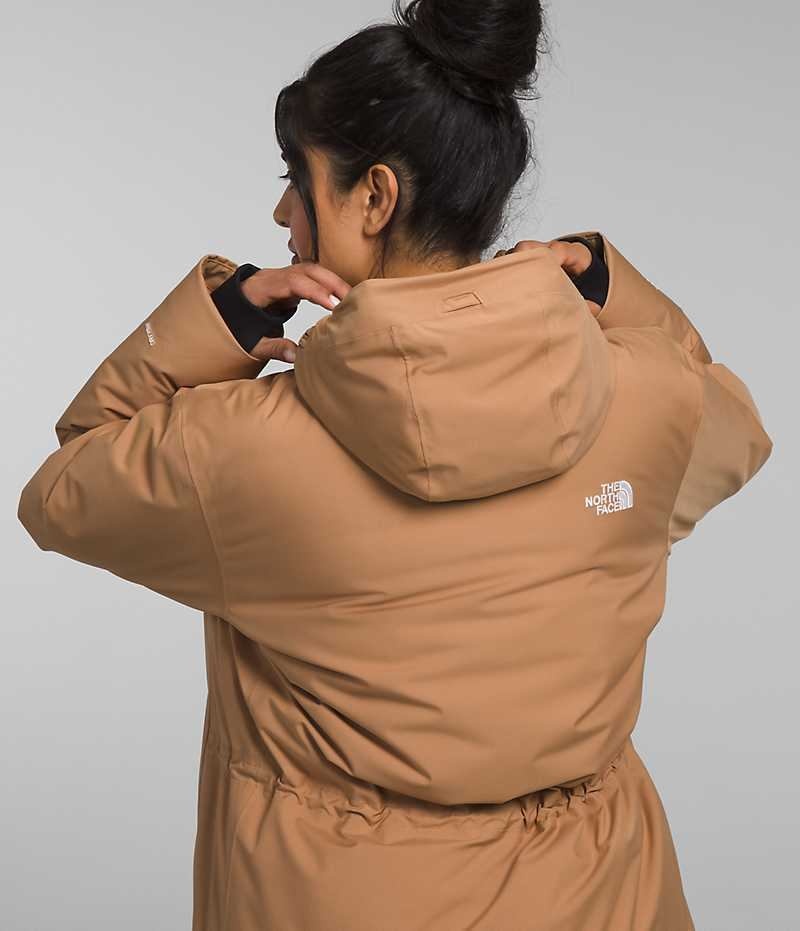 Brown Women's The North Face Plus Arctic Coat | IRELAND BKXE