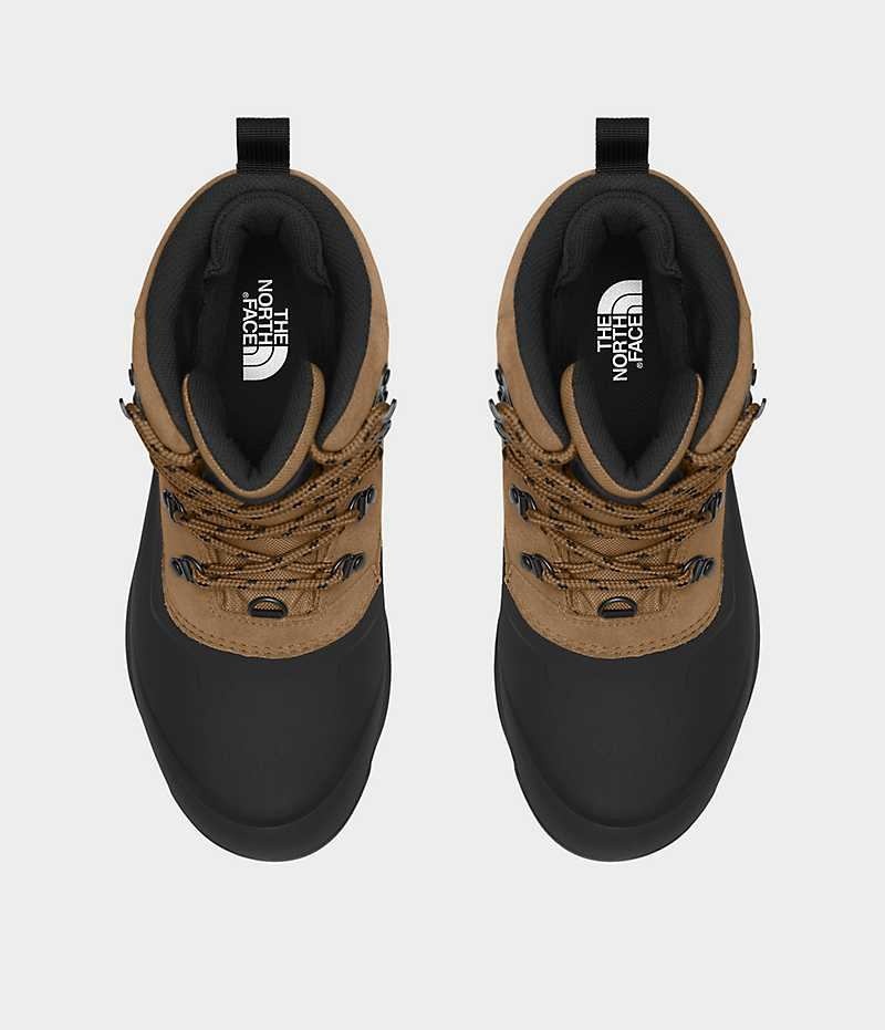 Brown / Black Men's The North Face Chilkat V Lace Waterproof Winter Boots | DUBLIN OBUE