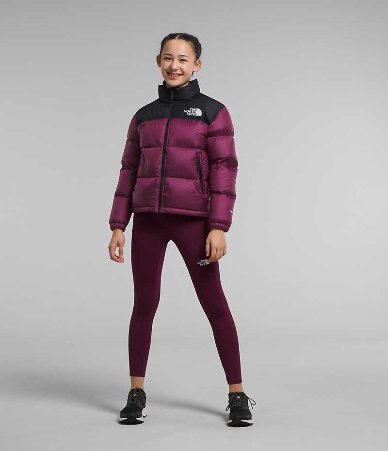 Burgundy Girls\'\' The North Face 1996 Retro Nuptse Puffer Jacket | DUBLIN GBHQ