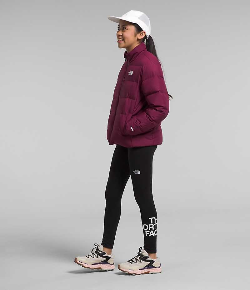 Burgundy Girls'' The North Face Reversible North Puffer Jacket | DUBLIN HGPM