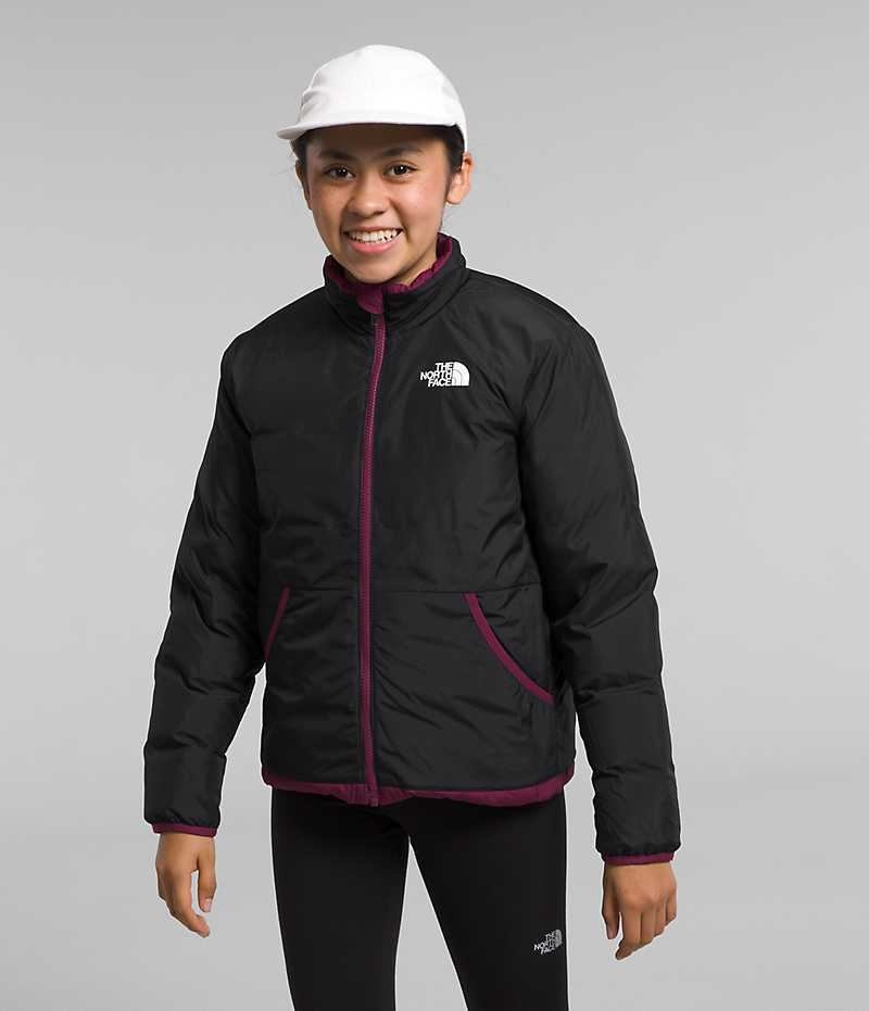 Burgundy Girls'' The North Face Reversible North Puffer Jacket | DUBLIN HGPM