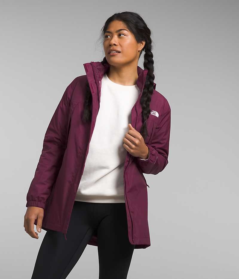 Burgundy Women\'s The North Face Antora Coat | IRELAND LBIU