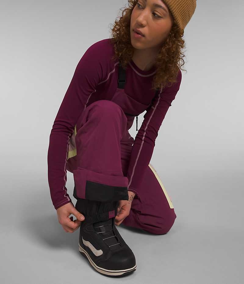 Burgundy Women's The North Face Dragline Bib Pants | DUBLIN SFBL