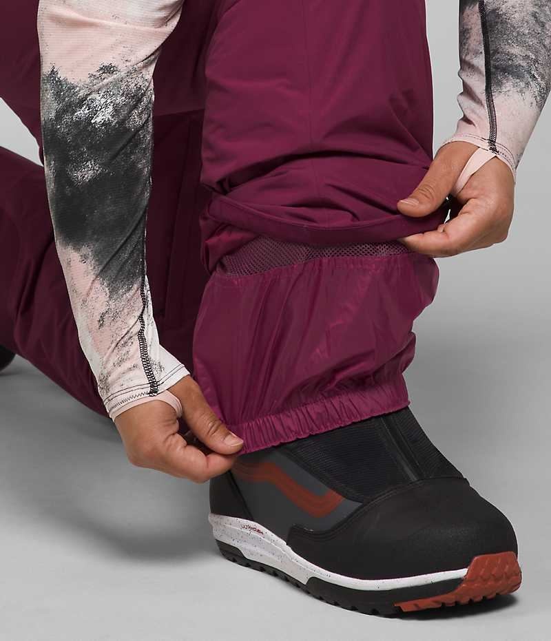 Burgundy Women's The North Face Plus Freedom Insulated Bib Pants | DUBLIN NFDO