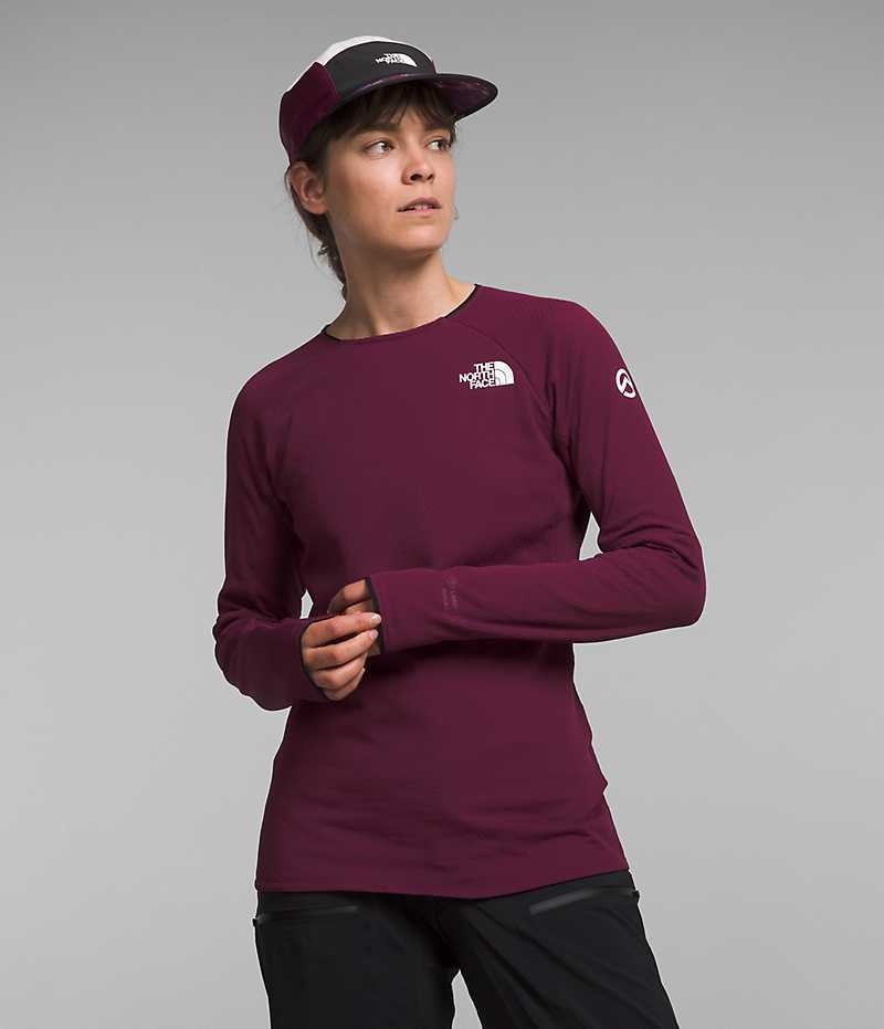 Burgundy Women\'s The North Face Summit Series FUTUREFLEECE™ Crew Pullover | IRELAND WSXO