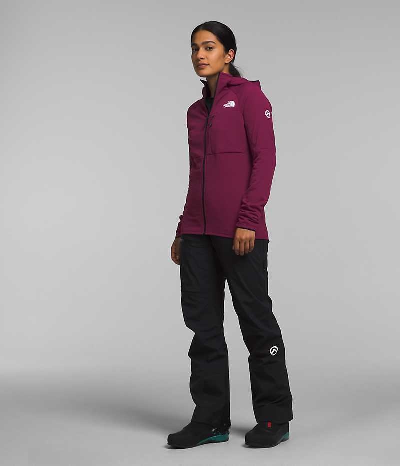 Burgundy Women's The North Face Summit Series FUTUREFLEECE™ Full-Zip Hoodie Fleece Jacket | DUBLIN LEWZ