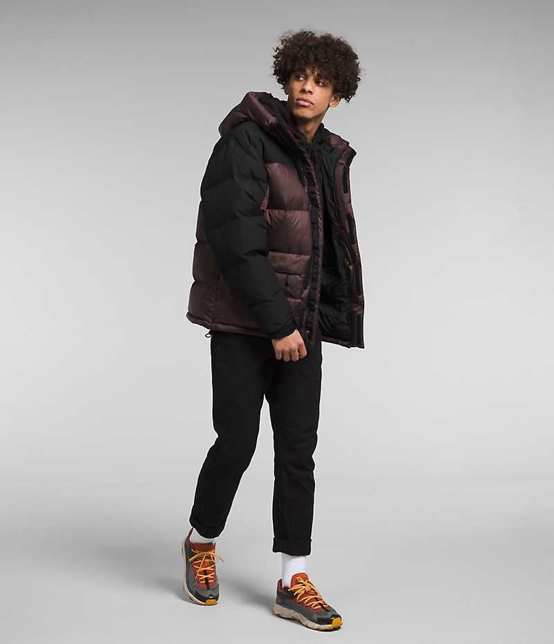 Burgundy / Black Men's The North Face HMLYN Down Coat | DUBLIN XHFJ