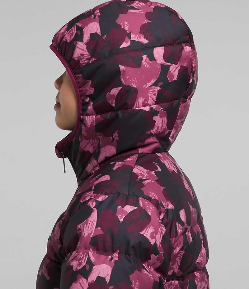 Fuchsia Girls'' The North Face Reversible North Hooded Puffer Jacket | DUBLIN ZVJP