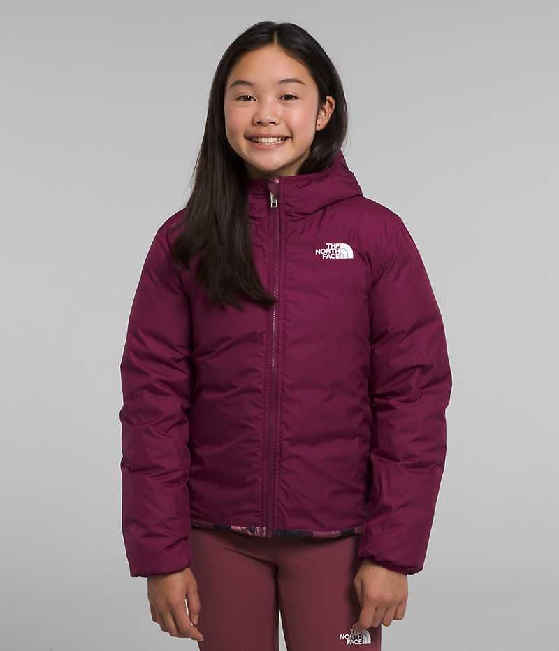 Fuchsia Girls'' The North Face Reversible North Hooded Puffer Jacket | DUBLIN ZVJP