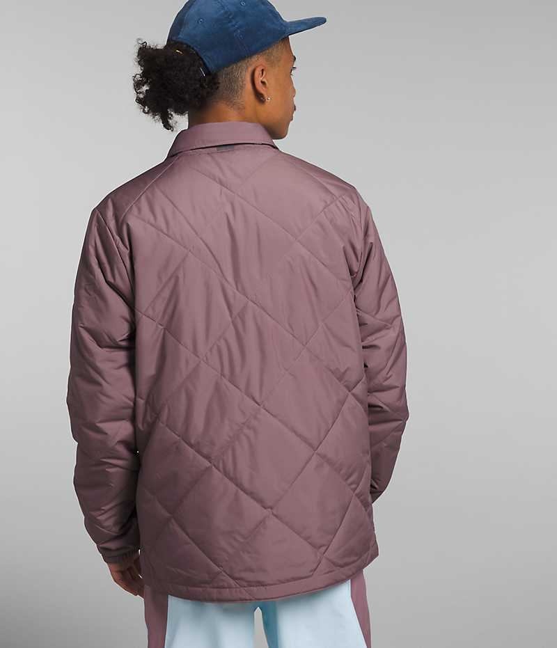 Fuchsia Men's The North Face Afterburner Flannel Insulated Jacket | IRELAND XMSQ