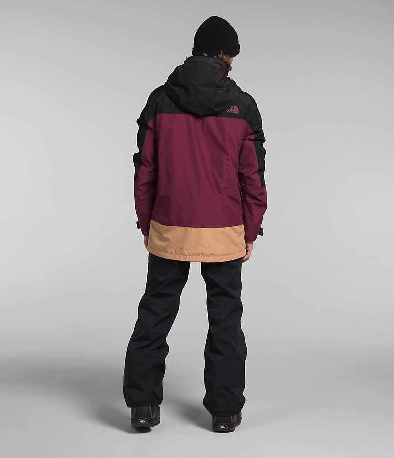 Fuchsia / Black Men's The North Face ThermoBall™ Eco Snow Triclimate® Hooded Jacket | IRELAND XYMQ