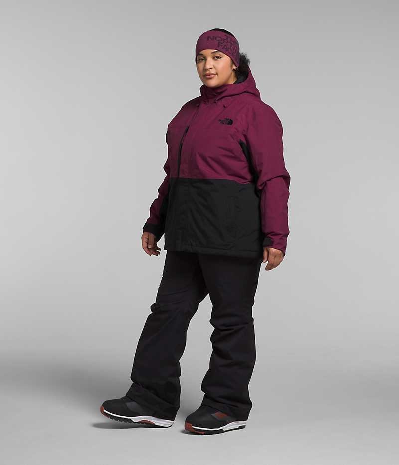 Fuchsia / Black Women's The North Face Plus Freedom Insulated Jacket | IRELAND OXAR