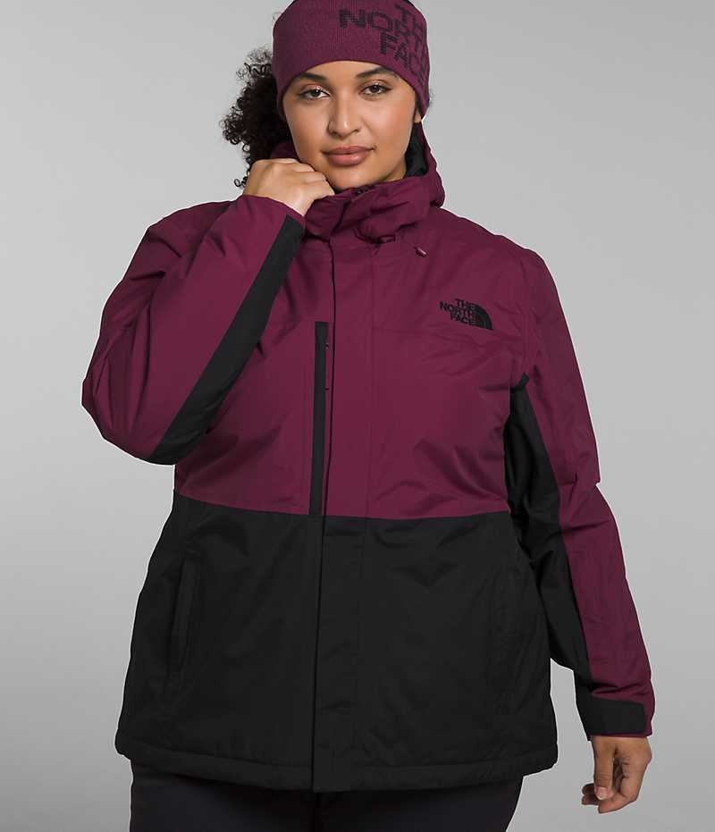 Fuchsia / Black Women\'s The North Face Plus Freedom Insulated Jacket | IRELAND OXAR