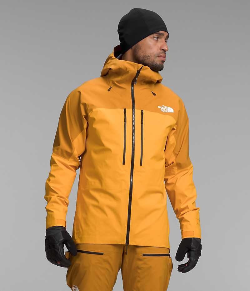 Gold / Yellow Men\'s The North Face Summit Series Pumori GTX Pro Insulated Jacket | IRELAND HLKO