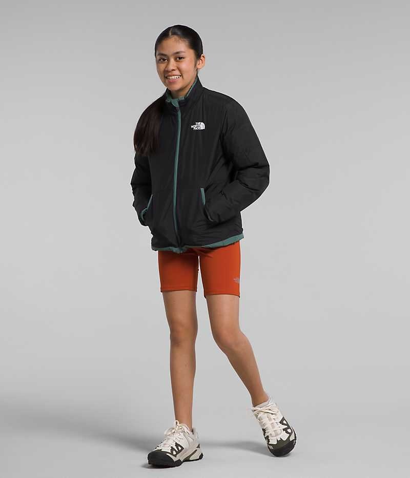 Green Girls'' The North Face Reversible North Puffer Jacket | DUBLIN ONWL