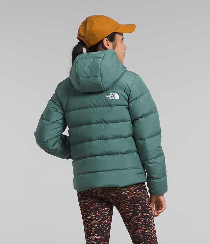 Green Girls'' The North Face Reversible North Hooded Puffer Jacket | DUBLIN OIWH