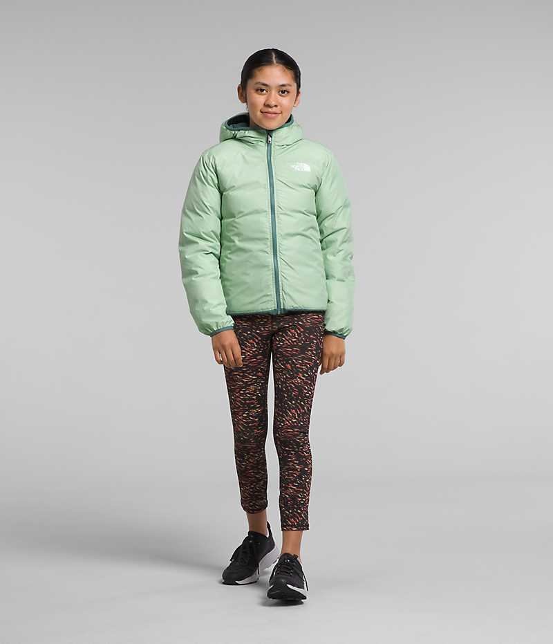 Green Girls'' The North Face Reversible North Hooded Puffer Jacket | DUBLIN OIWH