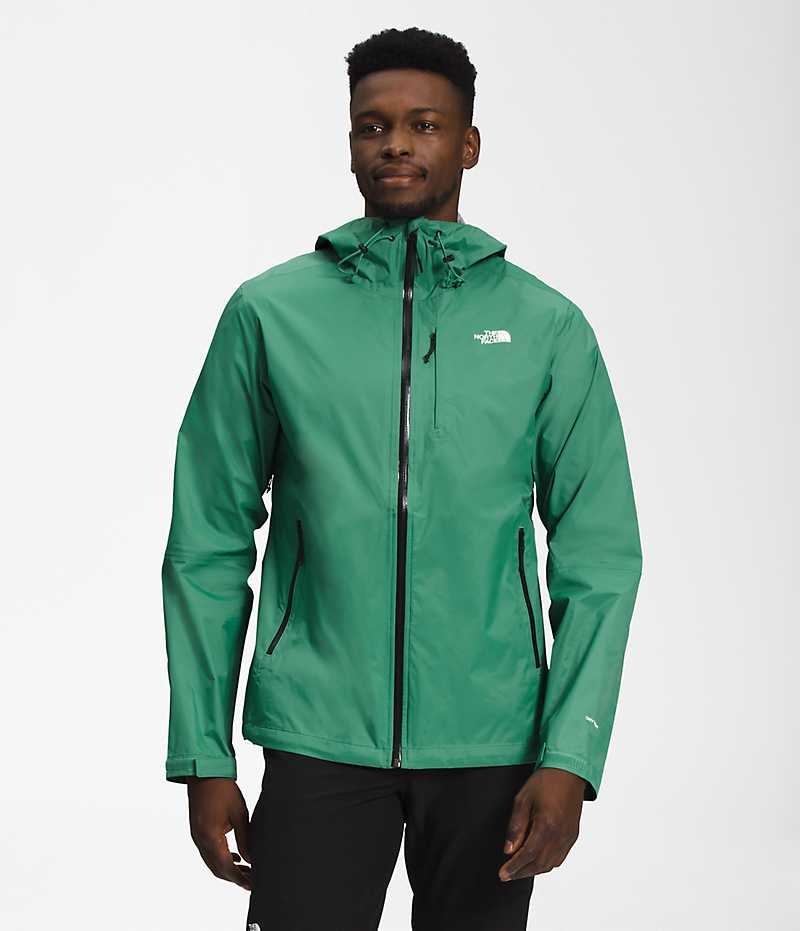 Green Men\'s The North Face Alta Vista Rain Jacket | DUBLIN WHRB